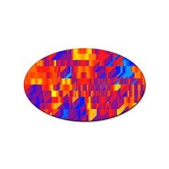 Geometric Pattern Fluorescent Colorful Sticker Oval (10 Pack) by Jancukart