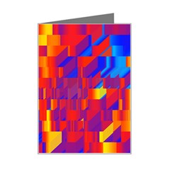 Geometric Pattern Fluorescent Colorful Mini Greeting Card