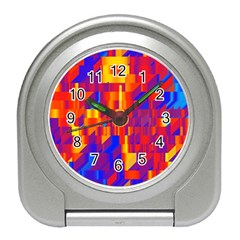 Geometric Pattern Fluorescent Colorful Travel Alarm Clock