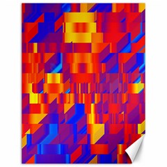 Geometric Pattern Fluorescent Colorful Canvas 12  X 16 