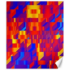 Geometric Pattern Fluorescent Colorful Canvas 20  X 24 