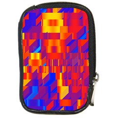 Geometric Pattern Fluorescent Colorful Compact Camera Leather Case