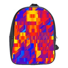 Geometric Pattern Fluorescent Colorful School Bag (large)