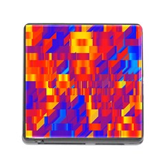 Geometric Pattern Fluorescent Colorful Memory Card Reader (square 5 Slot)