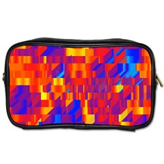 Geometric Pattern Fluorescent Colorful Toiletries Bag (two Sides)