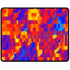 Geometric Pattern Fluorescent Colorful Fleece Blanket (medium)