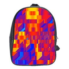 Geometric Pattern Fluorescent Colorful School Bag (xl)