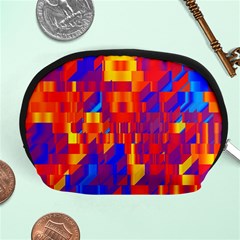 Geometric Pattern Fluorescent Colorful Accessory Pouch (medium) by Jancukart