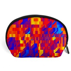 Geometric Pattern Fluorescent Colorful Accessory Pouch (large)