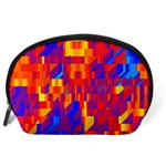 Geometric Pattern Fluorescent Colorful Accessory Pouch (Large) Back