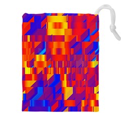 Geometric Pattern Fluorescent Colorful Drawstring Pouch (5xl)