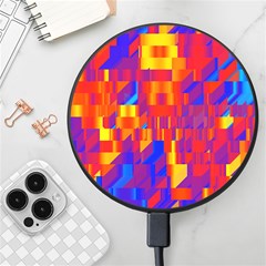 Geometric Pattern Fluorescent Colorful Wireless Fast Charger(black)