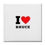 I love bruce Tile Coaster Front