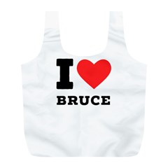 I Love Bruce Full Print Recycle Bag (l) by ilovewhateva