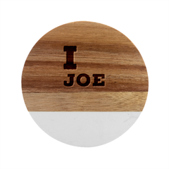 I Love Joe Marble Wood Coaster (round) by ilovewhateva