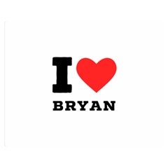 I Love Bryan Premium Plush Fleece Blanket (medium) by ilovewhateva