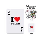 I love Dylan  Playing Cards 54 Designs (Mini) Front - Spade3