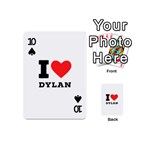 I love Dylan  Playing Cards 54 Designs (Mini) Front - Spade10