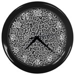 Abstract-0025 Wall Clock (Black) Front