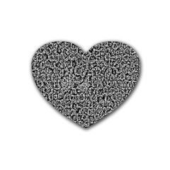 Abstract-0025 Rubber Coaster (heart) by nateshop