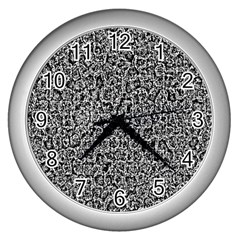 Abstract-0025 Wall Clock (silver) by nateshop