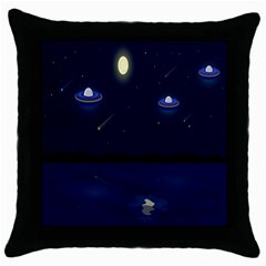 Alien Navi Throw Pillow Case (black) by nateshop