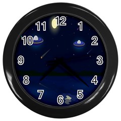 Alien Navi Wall Clock (black) by nateshop