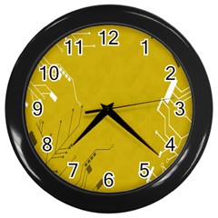 Background-0027 Wall Clock (black) by nateshop