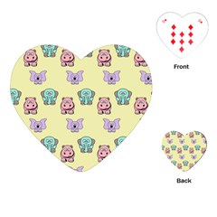 Animals-17 Playing Cards Single Design (heart) by nateshop