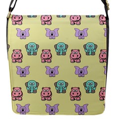 Animals-17 Flap Closure Messenger Bag (s) by nateshop