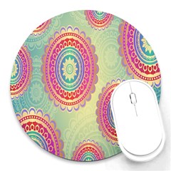 Background-02 Round Mousepad by nateshop