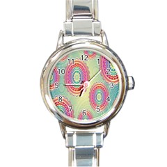 Background-02 Round Italian Charm Watch by nateshop