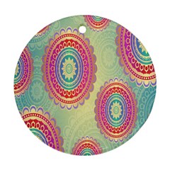 Background-02 Round Ornament (two Sides) by nateshop