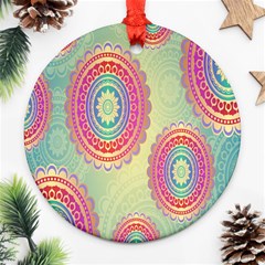 Background-02 Round Ornament (two Sides) by nateshop