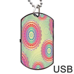 Background-02 Dog Tag Usb Flash (one Side) by nateshop