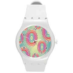 Background-02 Round Plastic Sport Watch (m) by nateshop