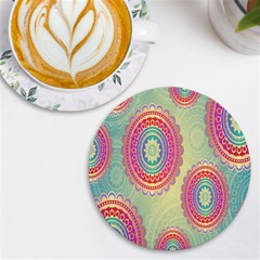 Background-02 Uv Print Round Tile Coaster by nateshop