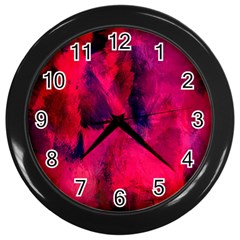 Background-03 Wall Clock (black) by nateshop