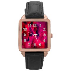 Background-03 Rose Gold Leather Watch  by nateshop