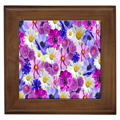 Blossoms-yellow Framed Tile by nateshop