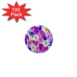 Blossoms-yellow 1  Mini Magnets (100 pack)  Front