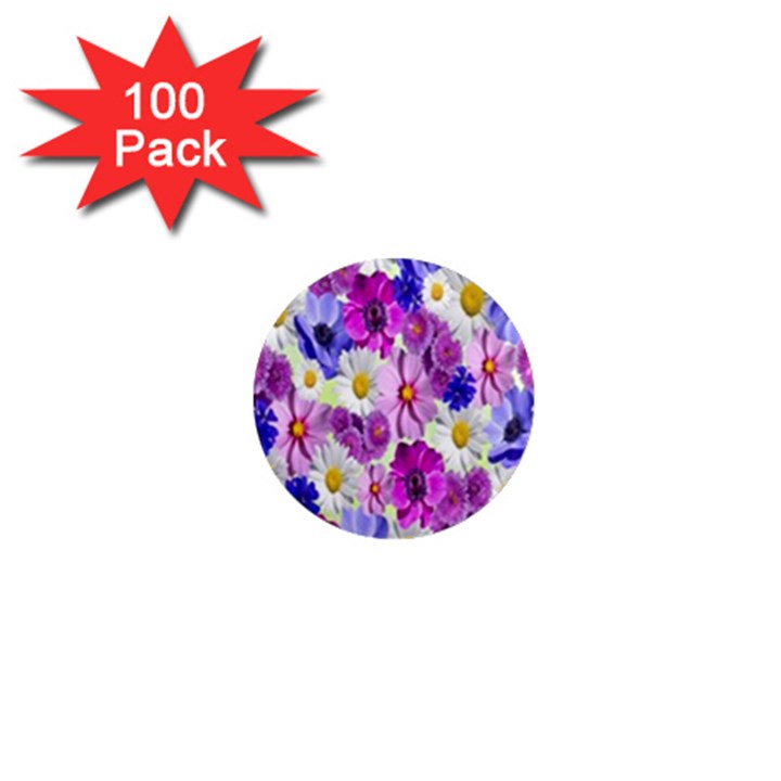 Blossoms-yellow 1  Mini Magnets (100 pack) 