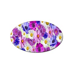 Blossoms-yellow Sticker (oval) by nateshop