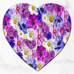 Blossoms-yellow Jigsaw Puzzle (heart) by nateshop