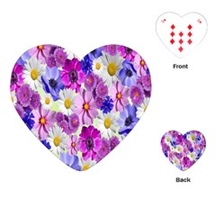 Blossoms-yellow Playing Cards Single Design (heart) by nateshop