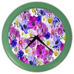 Blossoms-yellow Color Wall Clock Front