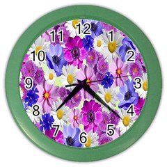 Blossoms-yellow Color Wall Clock by nateshop