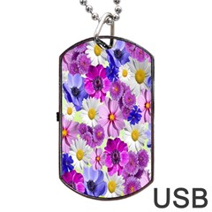 Blossoms-yellow Dog Tag Usb Flash (two Sides) by nateshop