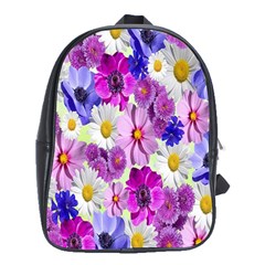 Blossoms-yellow School Bag (xl) by nateshop