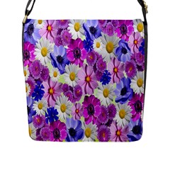 Blossoms-yellow Flap Closure Messenger Bag (l) by nateshop